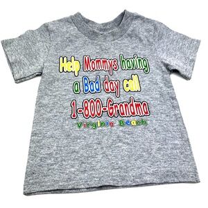 Virginia Beach Baby Shirt Top Size 24m Unisex Call Grandma Short Sleeve Gray